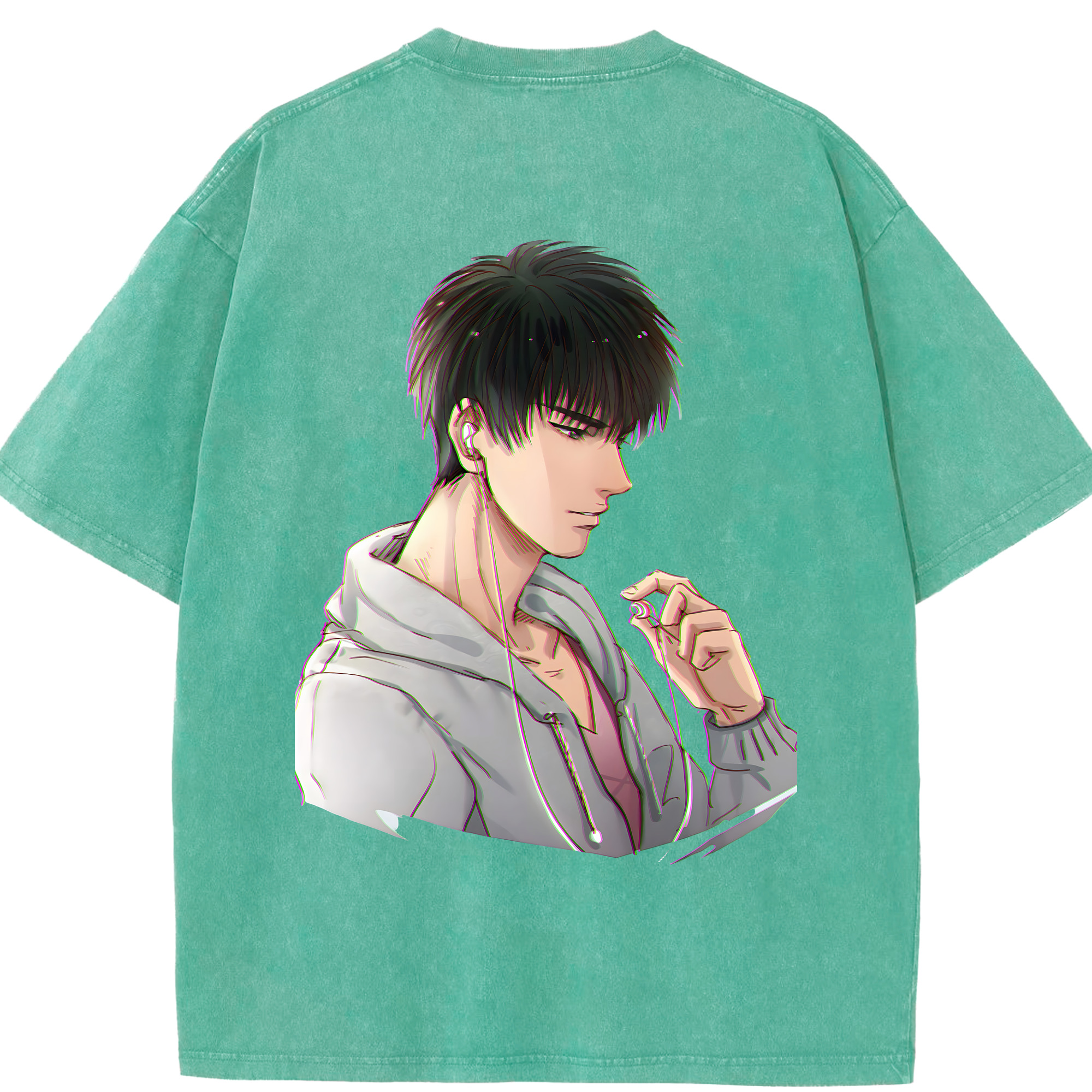 （画像用） SLAM DUNK／スラムダンク 綿100% ヴィンテージ風 半袖Tシャツ（背面プリント）